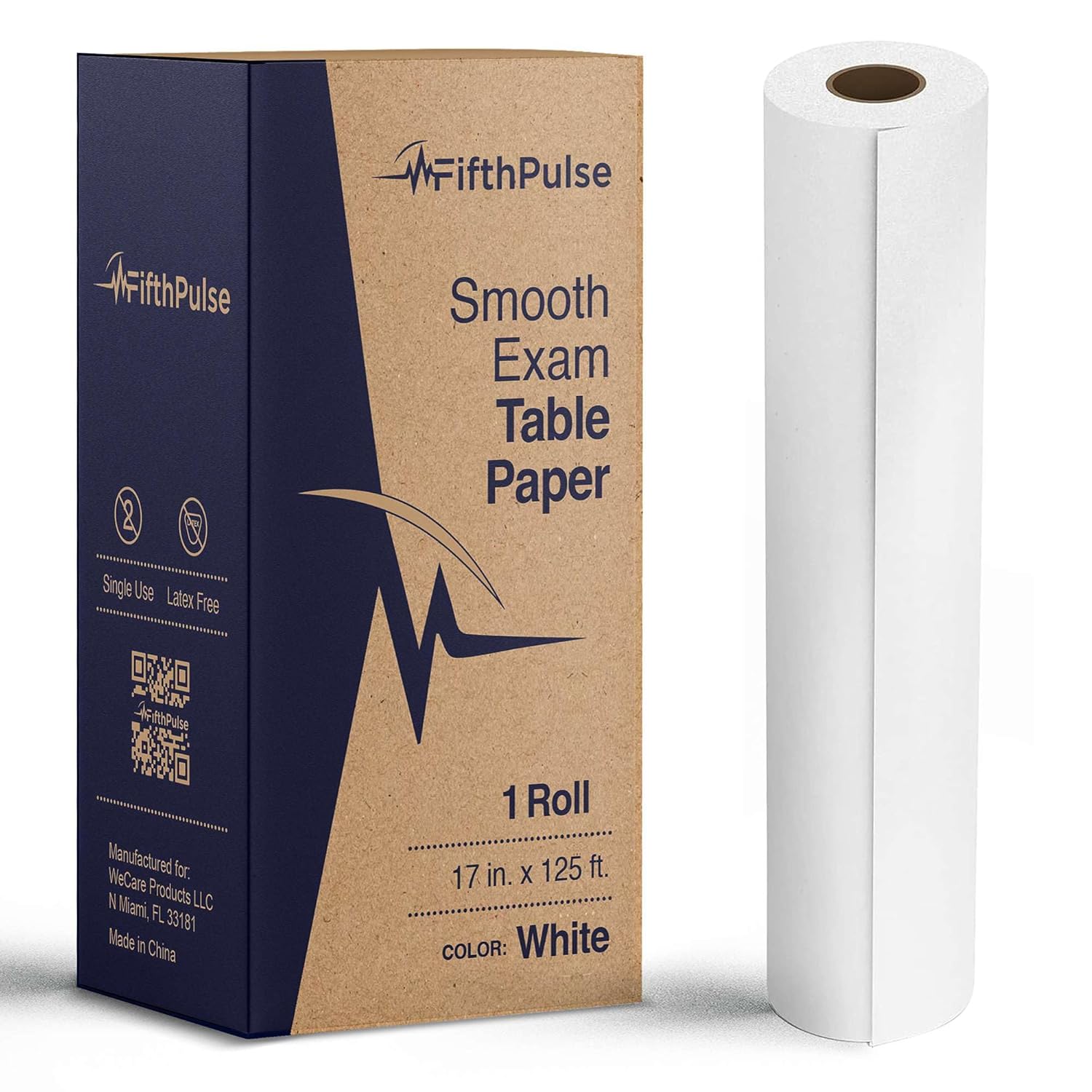 Medical Disposable Exam Table Paper 17×125 White 1 Roll