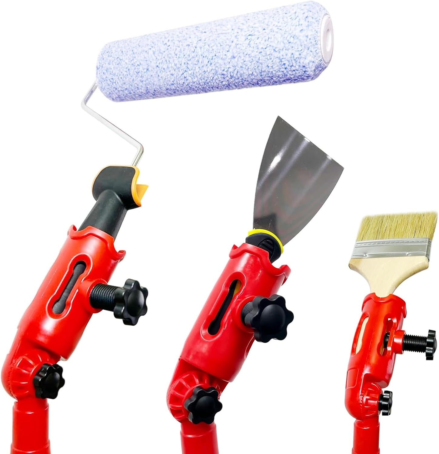 Multi-Angle Paint Brush Extender for High Ceilings, Extension Pole Attachment